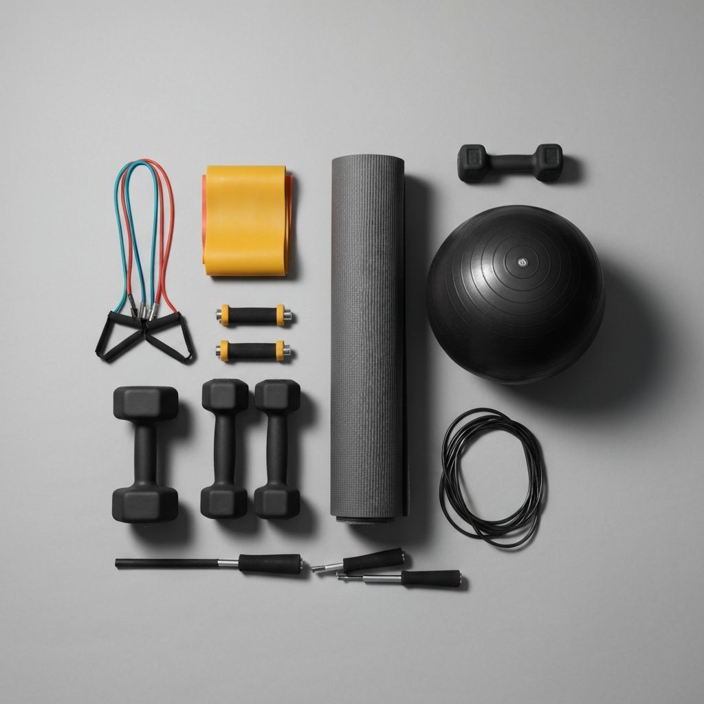 Verschiedene Trainingsgeräte Anordnung